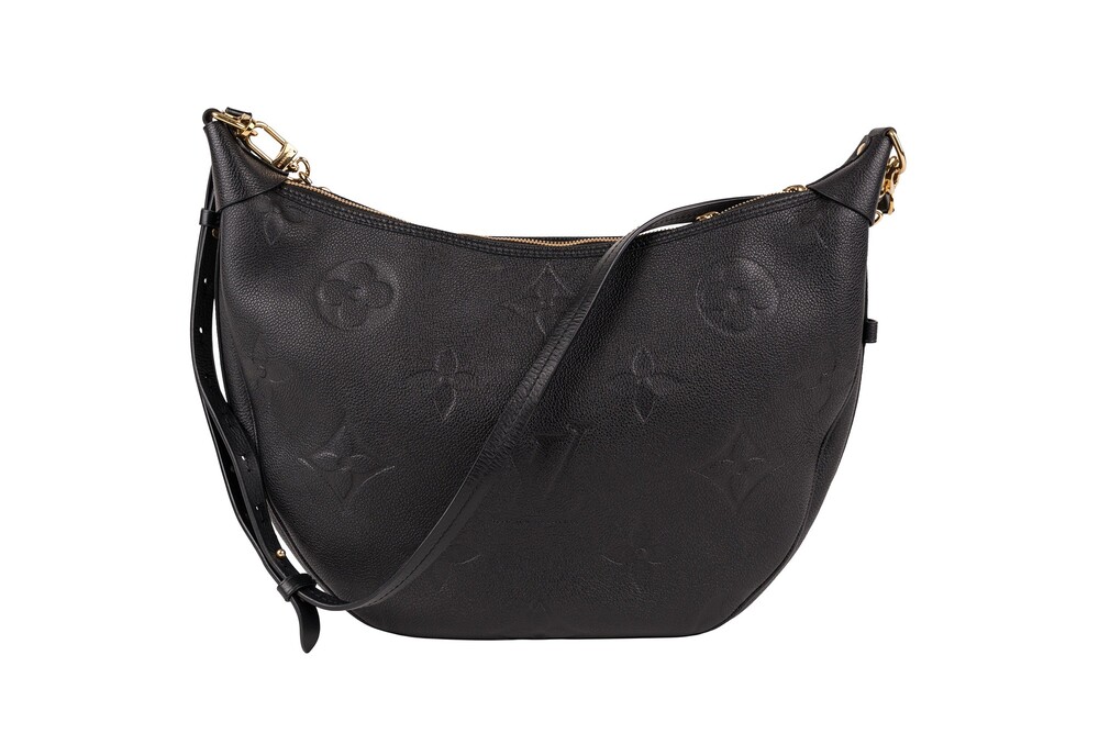 Louis Vuitton Black Loop Hobo Handbag Monogram Empreinte Leather Gold Hardware
